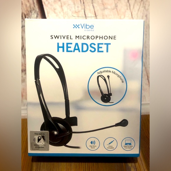 Swivel Mic Headset by Vibe--Lightweight Adjustable-3.5mm interface - Picture 1 of 6